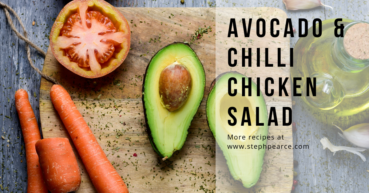 Avocado and chilli chicken salad
