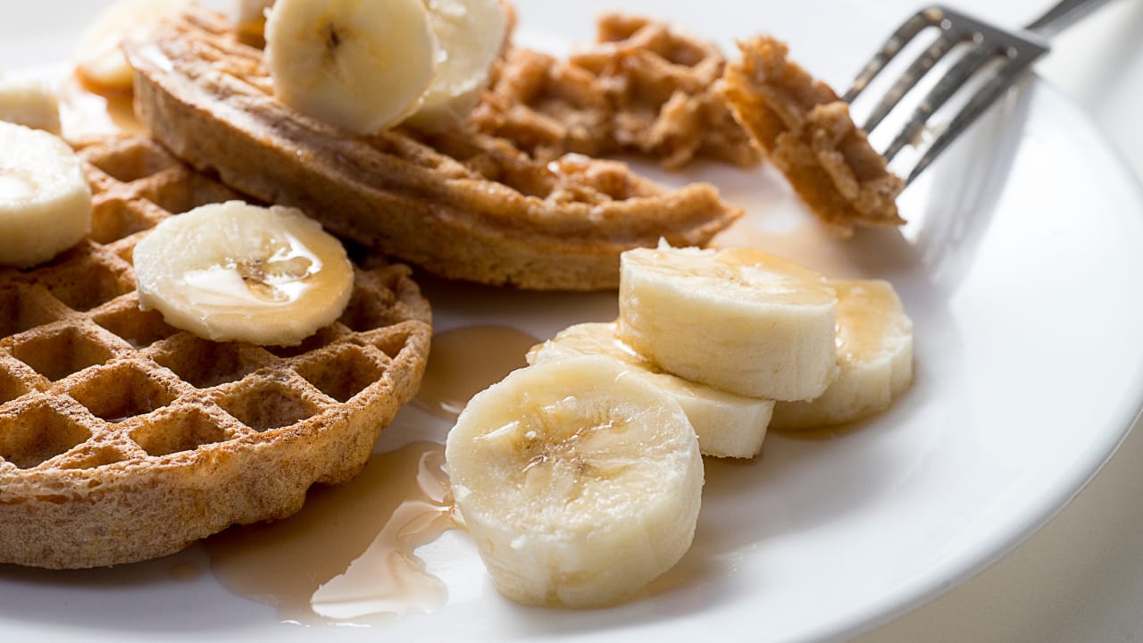 Banana protein waffles