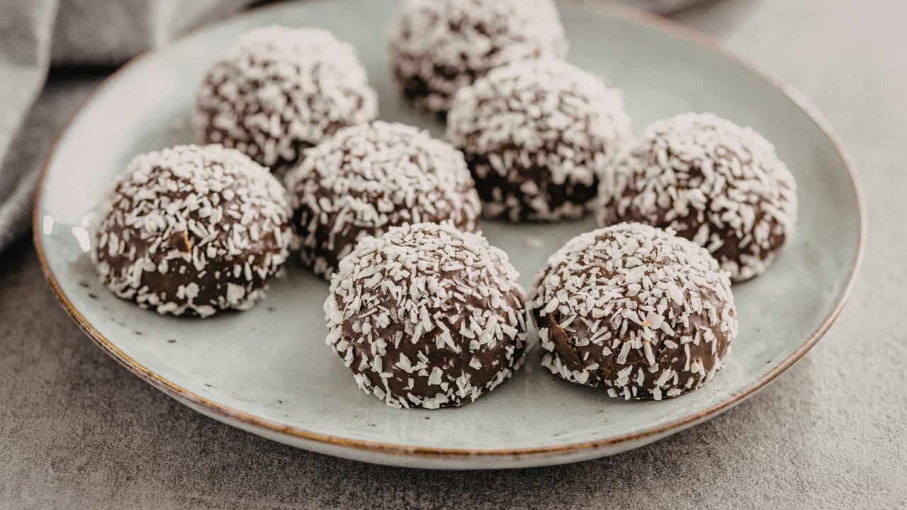 Chocolate coconut and almond bites