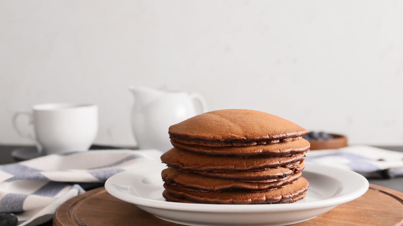 Chocolate protein pancakes